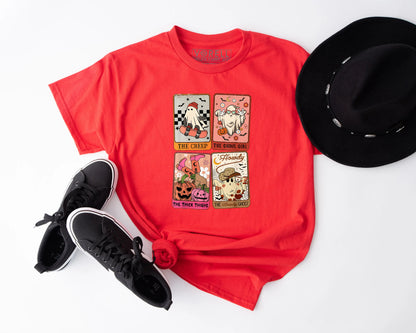 Spooky Tarot Cards Crewneck T-Shirt